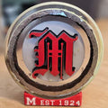 Old English M (Red/White)